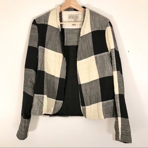 Ace&Jig Black/Cream Buffalo Check BlazerJacket